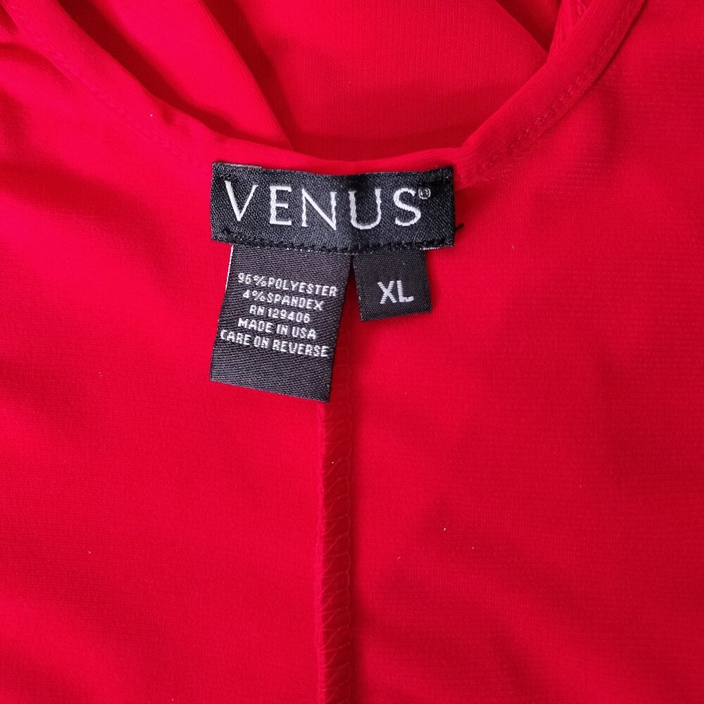 Venus Women's Size XL Red Sleeveless Ruffle Halter Top - Picture 5 of 5